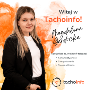 Magdalena Gardocka - specjalista ds. rozliczania delegacji Tachoinfo